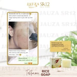 Herbal Soap Rice 60 gr | HS Sabun Batang