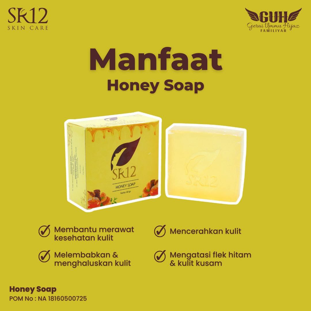 Herbal Soap Honey 60 gr | HS Sabun Batang