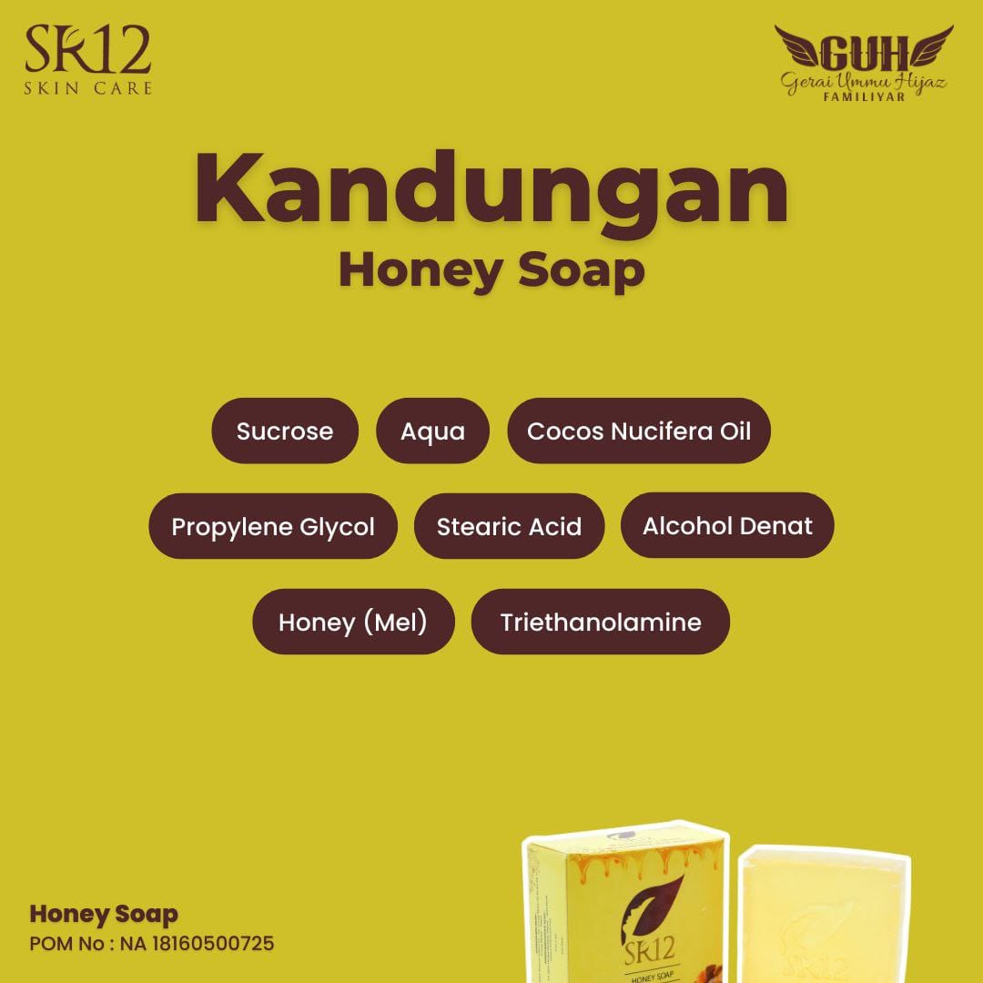 Herbal Soap Honey 60 gr | HS Sabun Batang