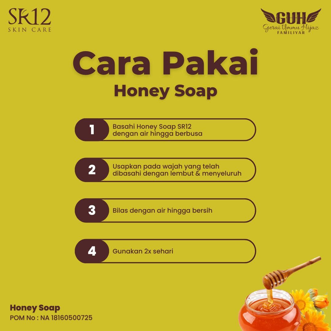 Herbal Soap Honey 60 gr | HS Sabun Batang