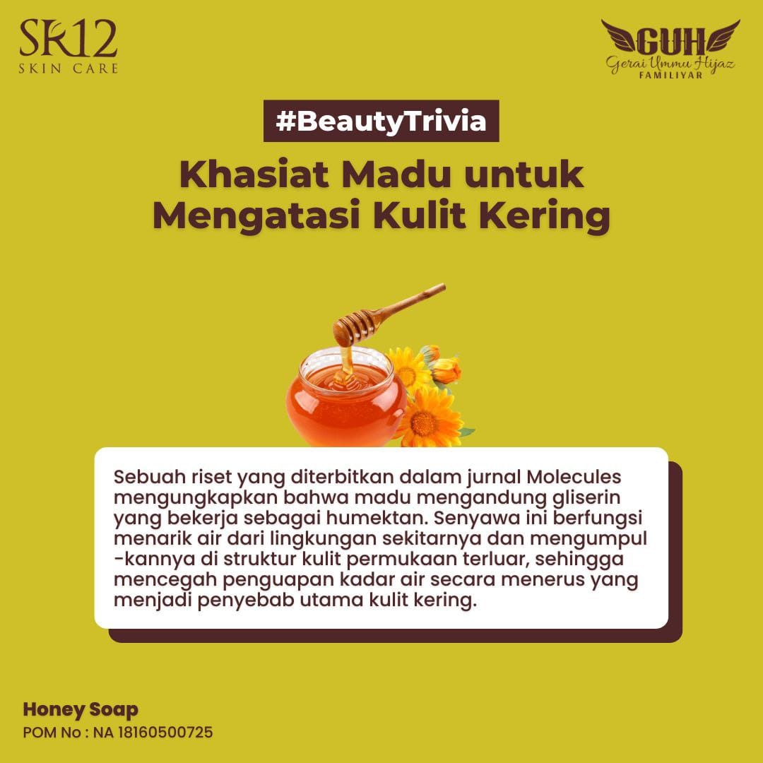 Herbal Soap Honey 60 gr | HS Sabun Batang