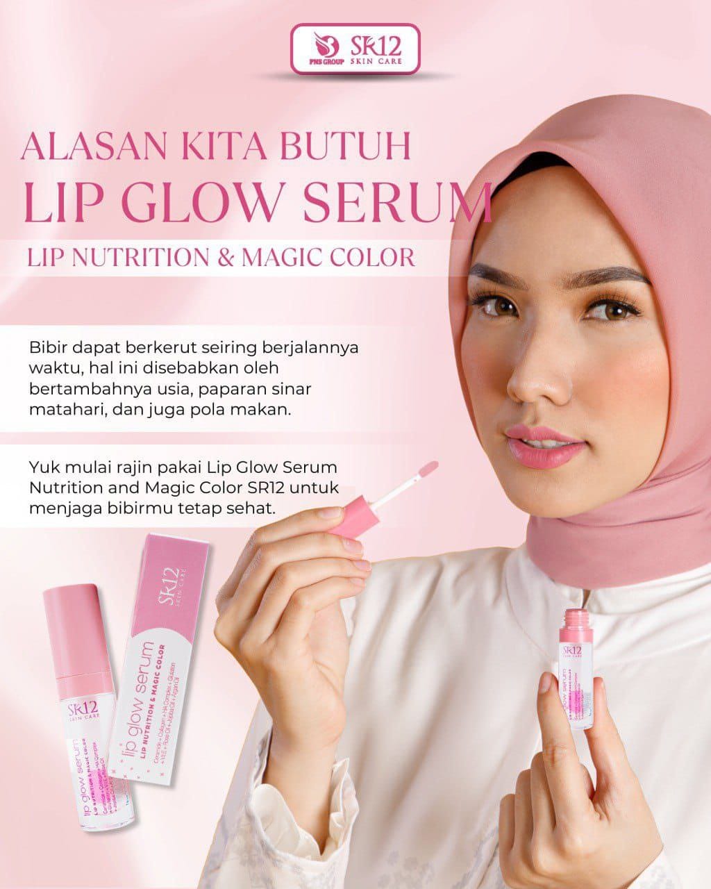 Lip Glow Serum (Lip Nutrition & Magic Color) 2 gr