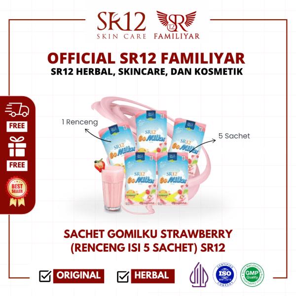 Gomilku Sachet Stroberi (Renceng 5 Sachet) | Susu