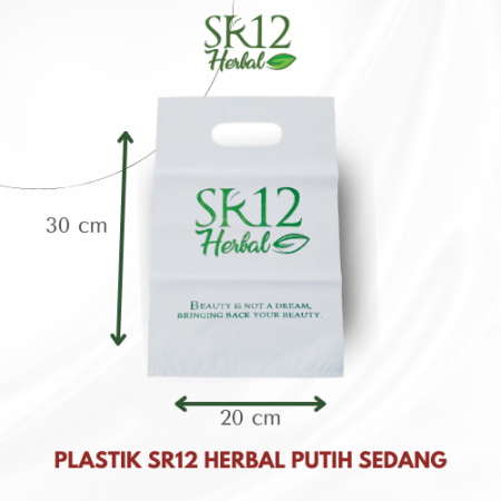 Kantong Plastik Herbal Putih SEDANG (30 x 20) | Kresek
