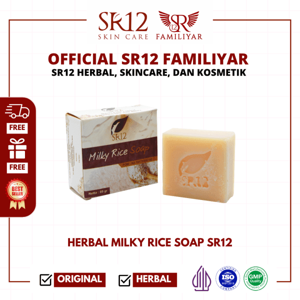 [DISCONTINUE] Herbal Soap Milky Rice 60 gr | HS Sabun Batang