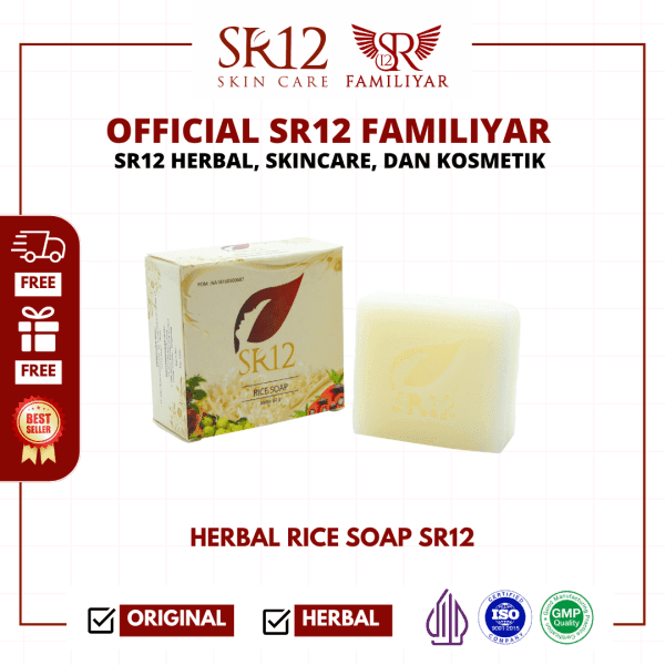 Herbal Soap Rice 60 gr | HS Sabun Batang