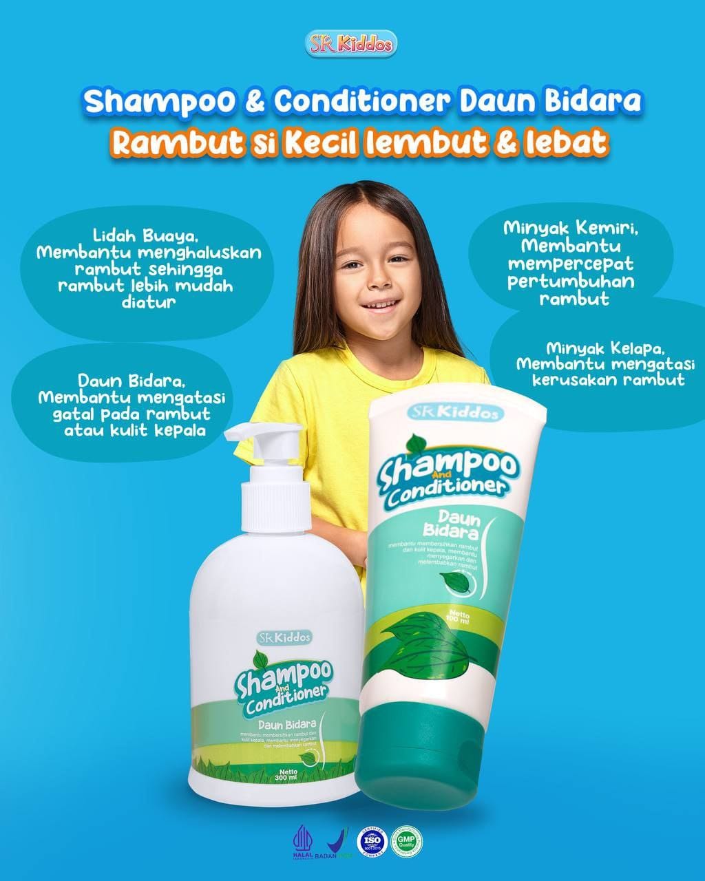 SR Kiddos Shampoo & Conditioner Daun Bidara 100 ml