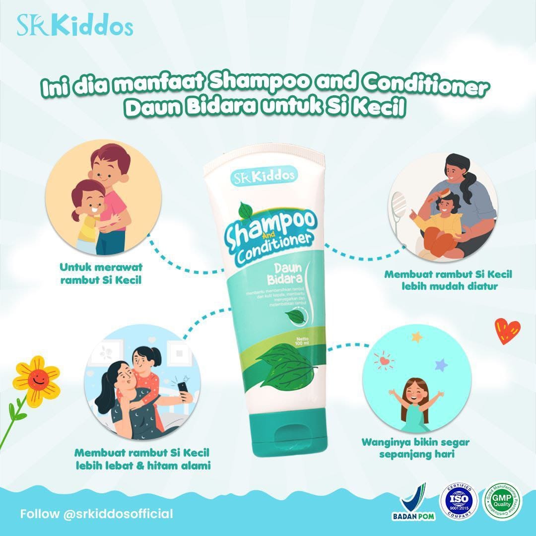 SR Kiddos Shampoo & Conditioner Daun Bidara 100 ml